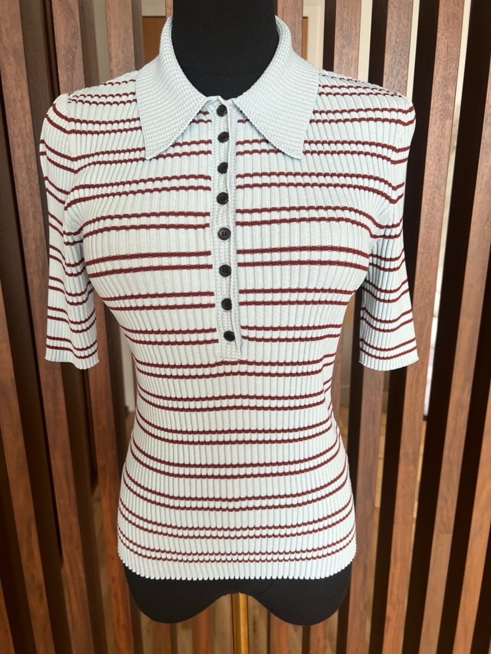 A.L.C. Sydney Striped Polo Top - Picture 4 of 11